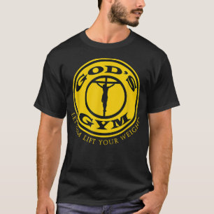 GODS GYM RELIGION T SHIRT Christ Jesus Church T-Sh