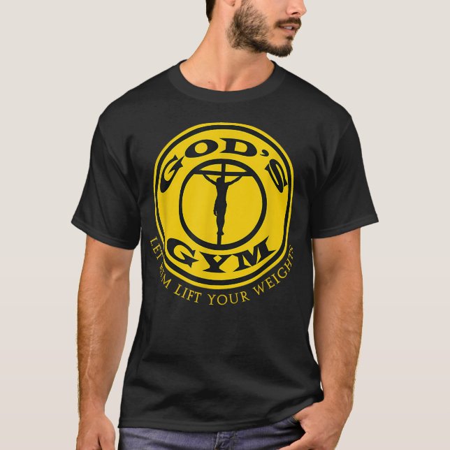 GODS GYM RELIGION T SHIRT Christ Jesus Church T-Sh (Vorderseite)