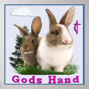 Gods Hand Kaninchen Poster