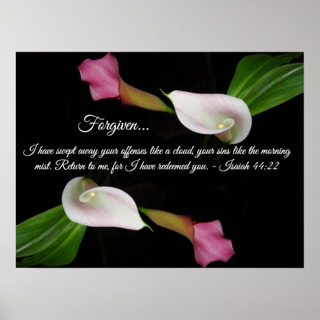 Gods Liebe Forded Calla Lily Blume Poster (Vorne)