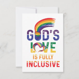 God's Love Is Fully Inclusive LGBTQ Ally Gay Pride Dankeskarte