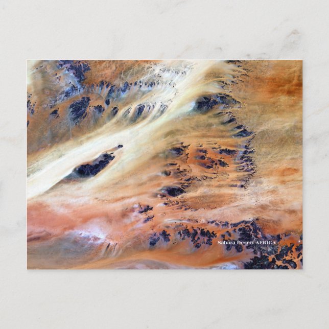 Gods Paintbrush Sahara Wüste Afrika Postkarte (Vorderseite)