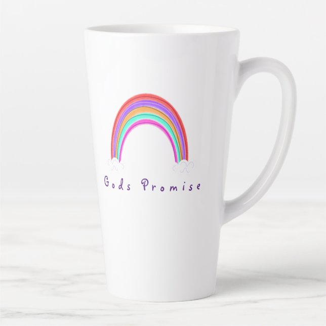"Gods Promise" Regenbogen | Milchtasse (Rechts)