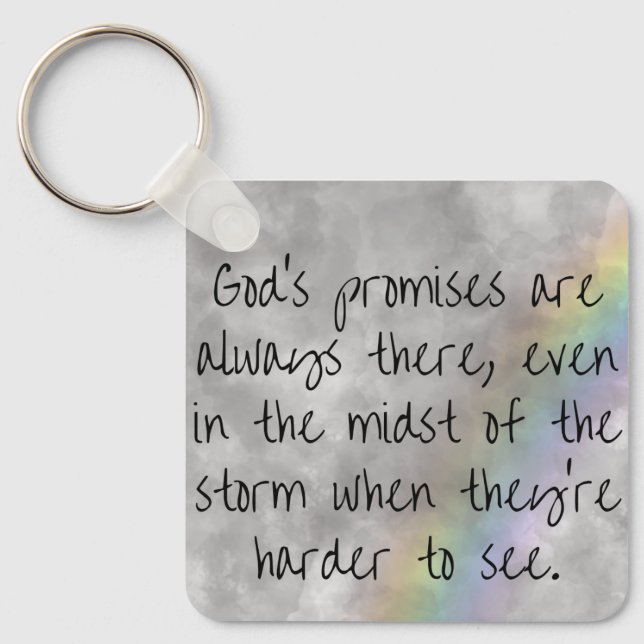 God's Promises Keychain - Hope Through the Storm Schlüsselanhänger (Vorderseite)