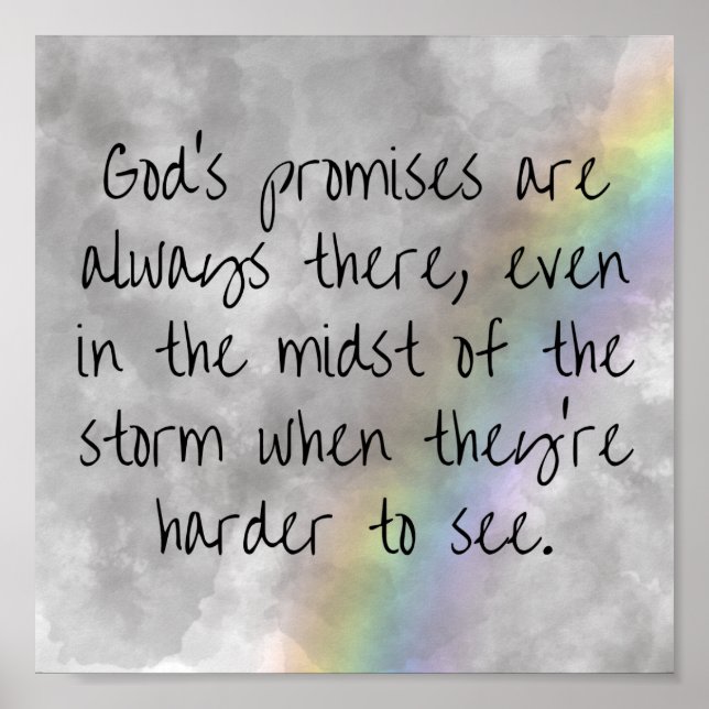 God's Promises Poster - Hope in the Storm (Vorne)
