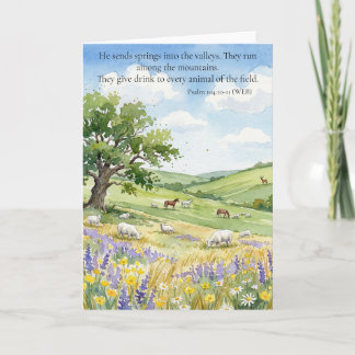 God's Provision: Psalm 104:10-11  Karte