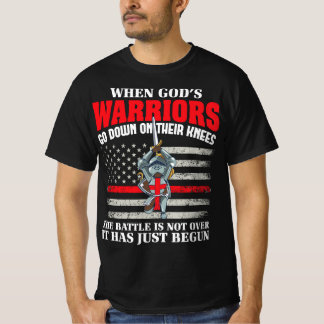 Gods Warrior Christliche US-Soldaten-Flagge Bi T-Shirt