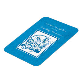 Godson First Communion, Weizen, Trauben Blau Magnet