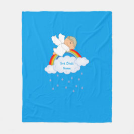 Godson Gift Niedlich Angel Rainbow Personalisiert Fleecedecke
