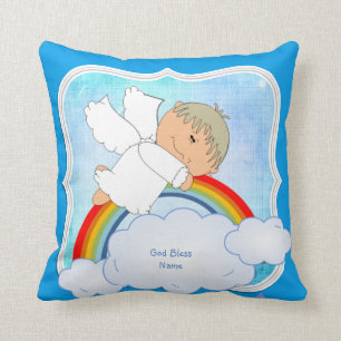 Godson Gift Niedlich Angel Rainbow Personalisiert Kissen