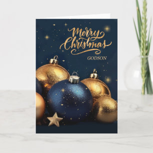 Godson Navy Blue und Gold Ornamente Weihnachten