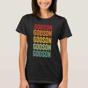 Godson Rainbow Text Godson Colorful T-Shirt
