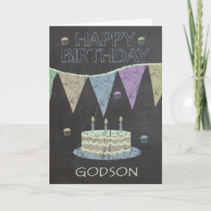 Godson Trendy Chalk Board Effekt, Cake Karte
