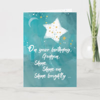 Godson Tween oder Teen Birthday Night Sky Bright
