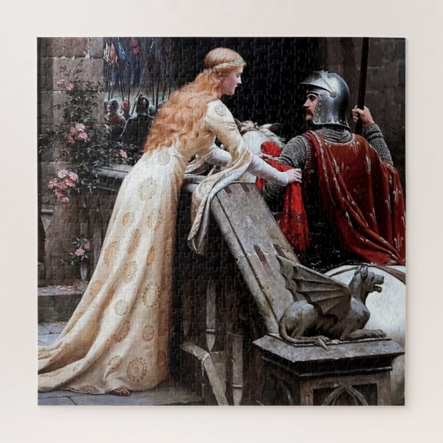 "Godspeed" Mittelalterliche Malerei von Edmund Bla Puzzle (Vertikal)
