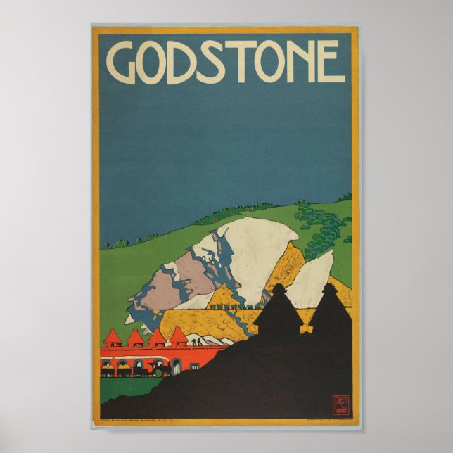 Godstone, Surrey, England Vintage Travel Poster (Vorne)