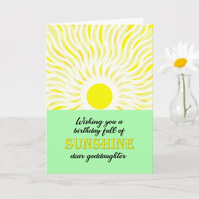 Godtochter Birthday Bright Sunshine Card Karte (Kleine Pflanze)