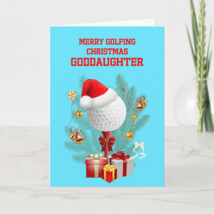 GodTochter Christmas Golfball Feiertagskarte