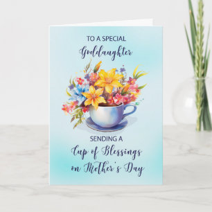 Godtochter Cup der Segen Blume Mütter Tag Karte