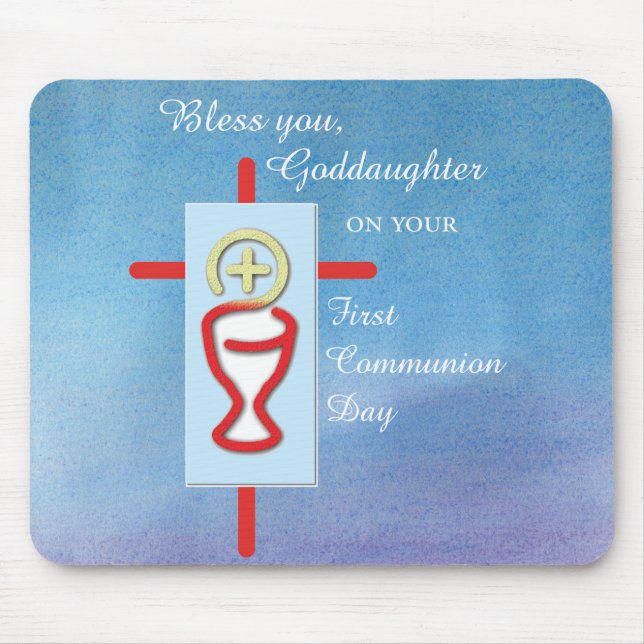 Godtochter, Erste Heilige Kommune, Türkis Mousepad (Vorne)