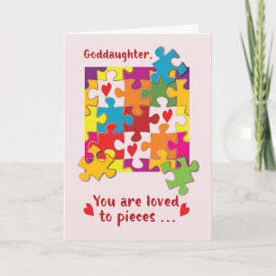 Godtochter Geburtstag Puzzle Liebe zu Stücken Karte