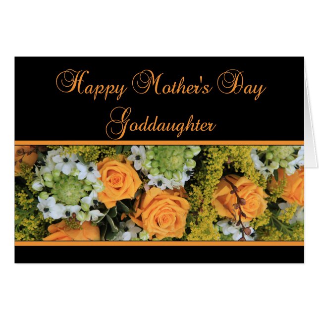 Godtochter Happy Mother Day Rose Card (Vorderseite (Horizontal))