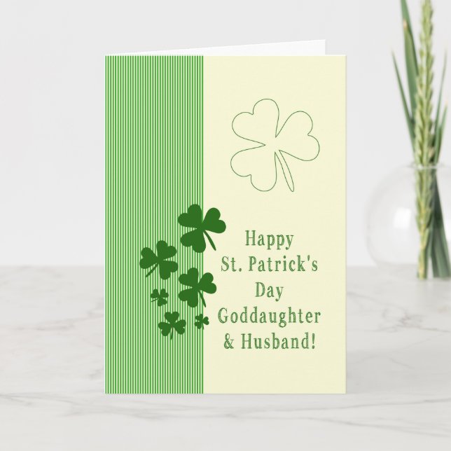 Godtochter & Husband Happy St. Patrick's Day Karte (Vorderseite)