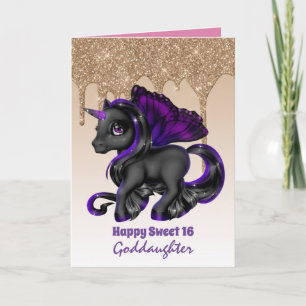 Godtochter Niedlich Unicorn Geburtstag JEDES ALTER Karte