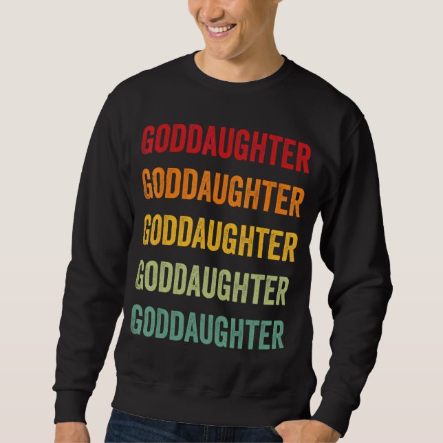 GodTochter Rainbow Text GodTochter Colorful Sweatshirt (Vorderseite)
