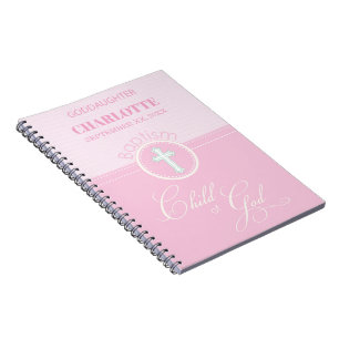 Godtochter Taufe Pink Kind Gottes Personalisiert Notizblock