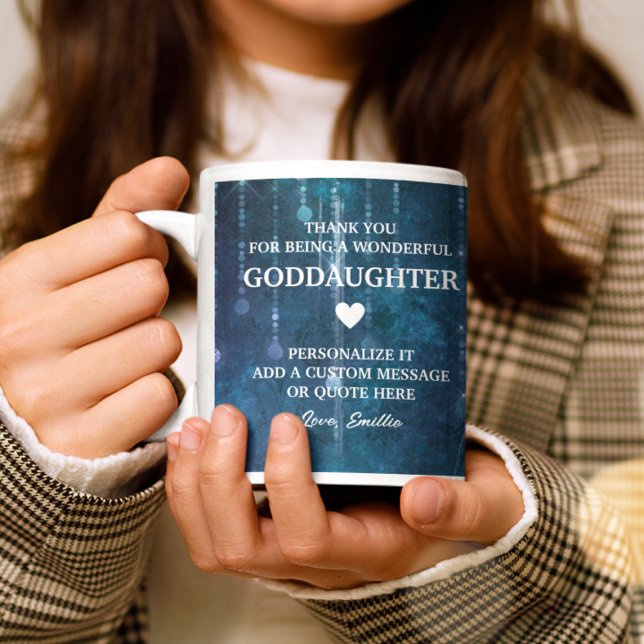 Godtochter Vielen Dank Herzlichen Dank für die Nac Kaffeetasse (Goddaughter Thank You Heartfelt Message Custom Coffee Mug
)