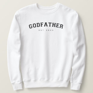 Godvater etablierte Varsity Typografy White Sweatshirt