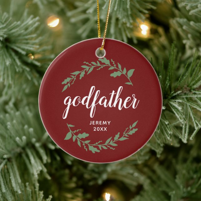 GodVater Personalisiert Godübergeordneten Name Lea Keramik Ornament (Baum)