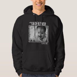 Godvater Personalisiertes Foto und Name Black Hoodie