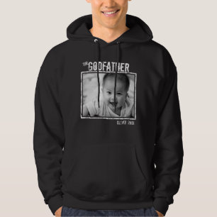 Godvater Personalisiertes Foto und Name Black Hoodie