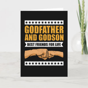Godvater und Godson Beste Lebensfreunde   Geschenk Karte