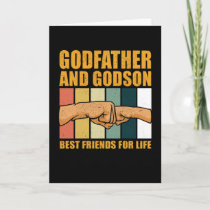 Godvater und Godson Beste Lebensfreunde   Geschenk Karte