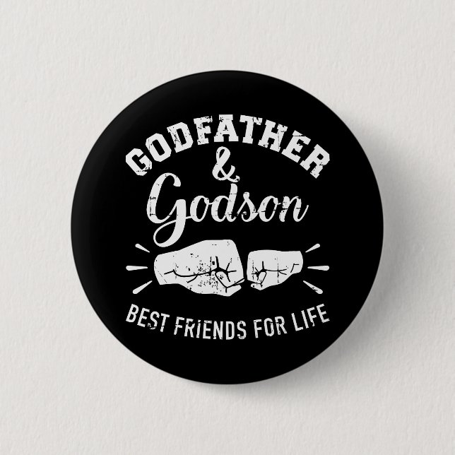 Godvater und Godson Freunde für das Leben Button (Vorderseite)