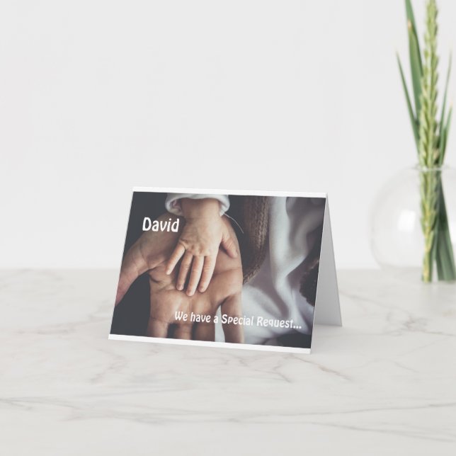 GodVater Vorschlag Kinderhand Einladung (Vorderseite)