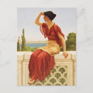 Godward Die Signal Schön Frau Porträt Kunst Postkarte