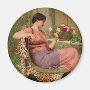 Godward Die Zeit der Rose CC0628 Round Art Magnet