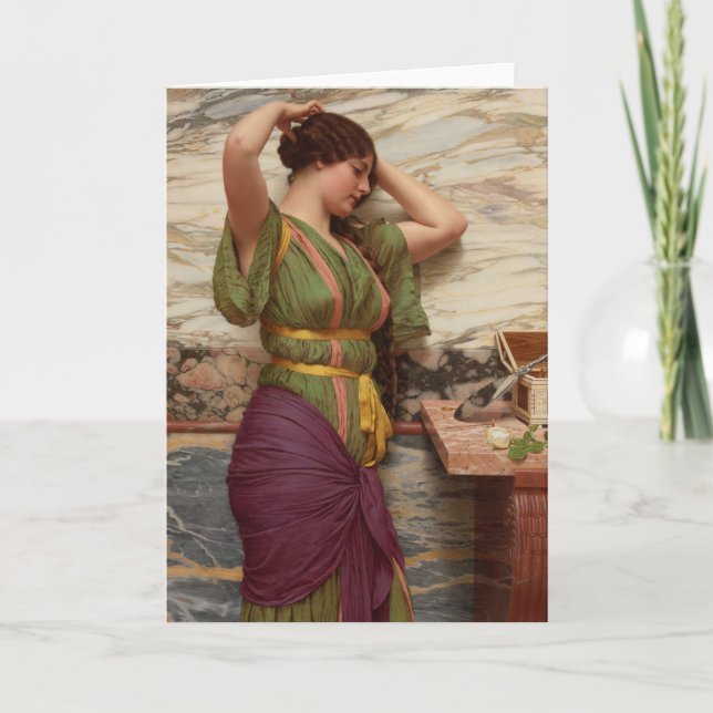 Godward Eine faire Reflexion CC0630 Art Grußkarte Karte (Vorderseite)