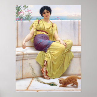 Godward Idleness Classic Malerei Poster