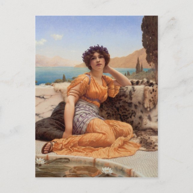 Godward - Mit gewachsenen Violetten verwundet und  Postkarte (Vorderseite)