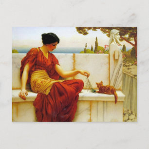 Godward’s The Tease Postkarte