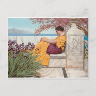 Godward - Unter dem Blossom, das sich auf dem Boug Postkarte