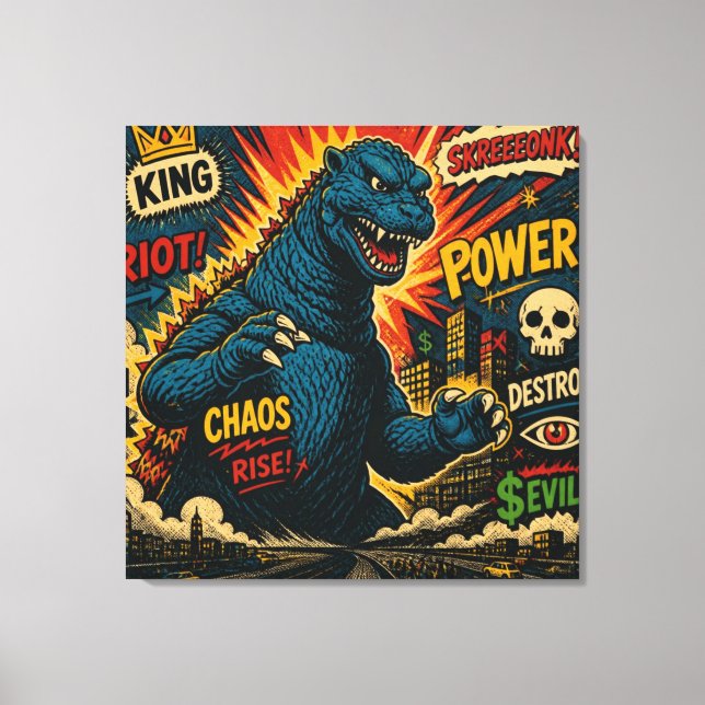 GODZILLA. 2 LEINWANDDRUCK (Vorderseite)