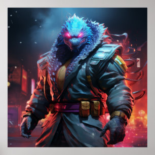 Godzilla als Street Fighter Character Selection Po Poster