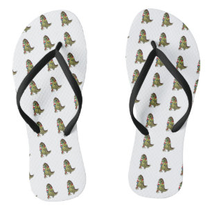 Godzilla und Gnomes Flip Flops