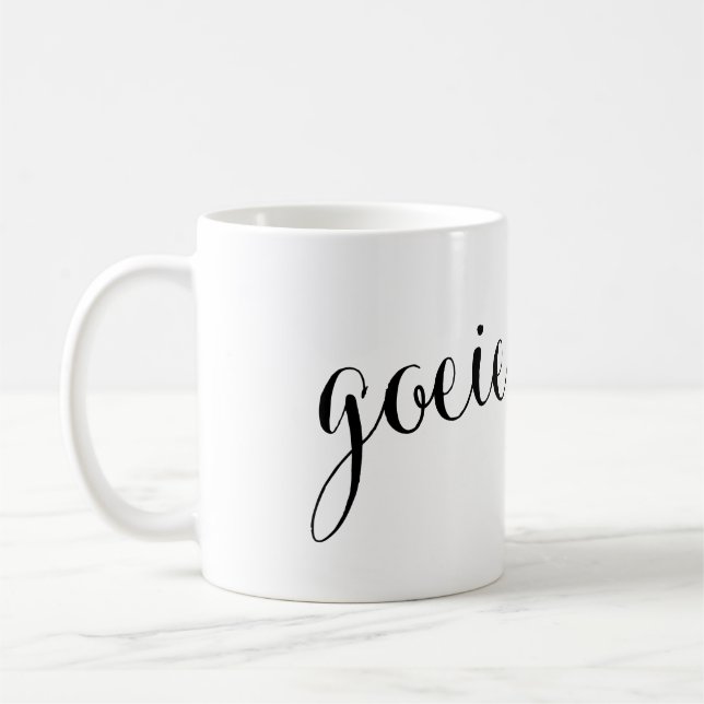 goeie môre Good Morning Südafrika Afrikaans Tasse (Links)